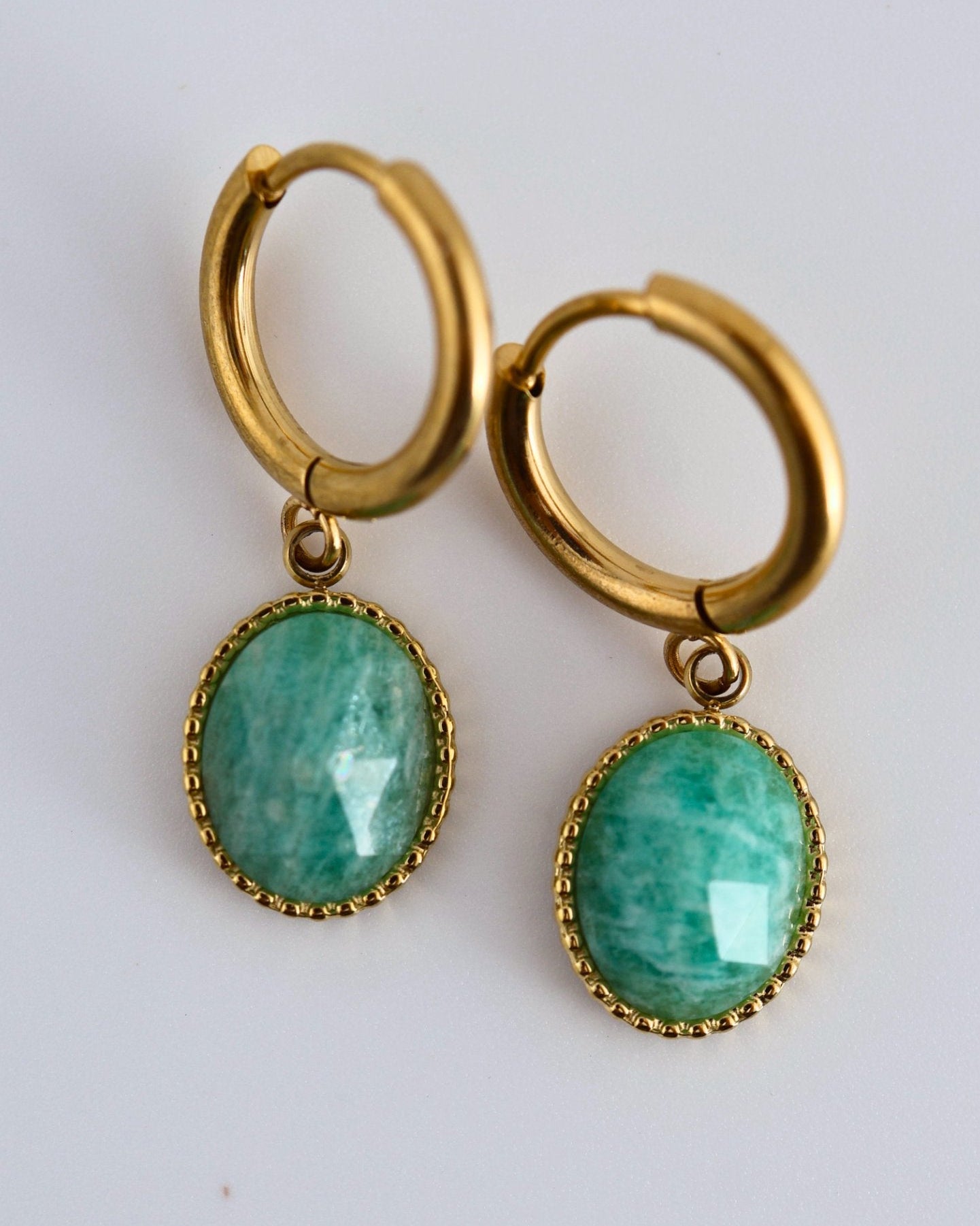 Portimao Amazonite earrings — natural stone | NOEVAH