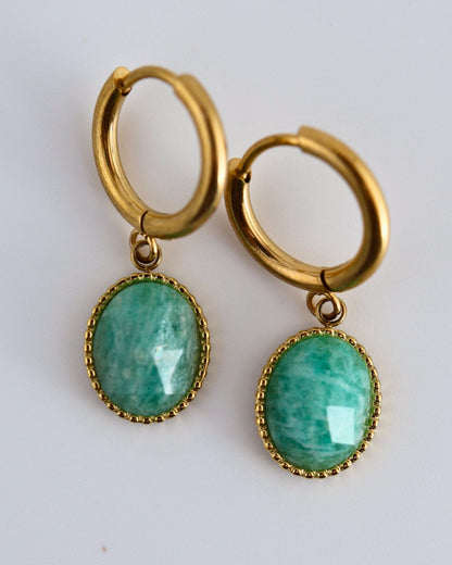 Portimao Amazonite earrings — natural stone | NOEVAH