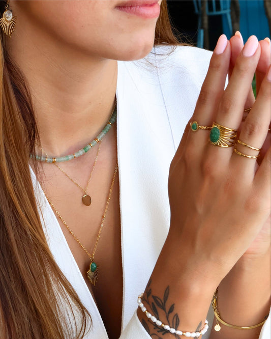 Jerez African Jade ring — natural stone | NOEVAH