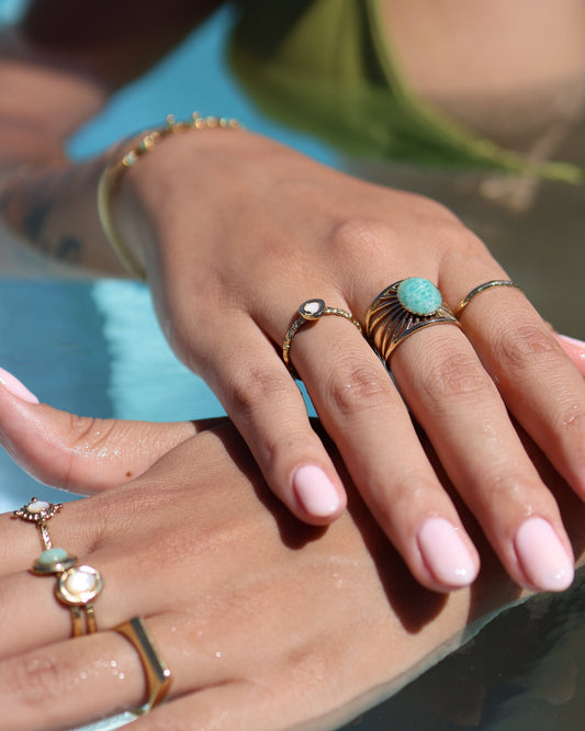Bali Amazonite ring — natural stone | NOEVAH