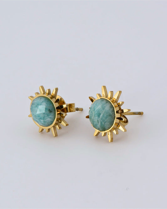 Elios Amazonite earrings — natural stone | NOEVAH