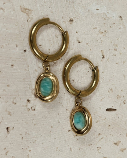 Amalya Amazonite earrings — natural stone | NOEVAH