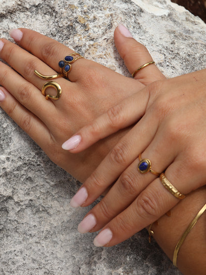 Zanzi Lapis Lazuli ring — natural stone | NOEVAH