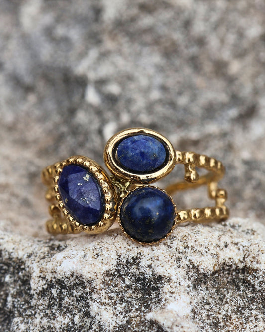 Zanzi Lapis Lazuli ring — natural stone | NOEVAH