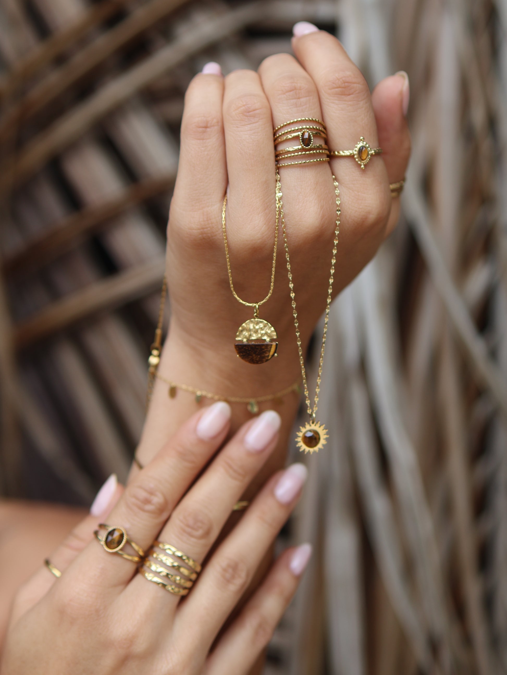 Lagos Tiger Eye ring — natural stone | NOEVAH