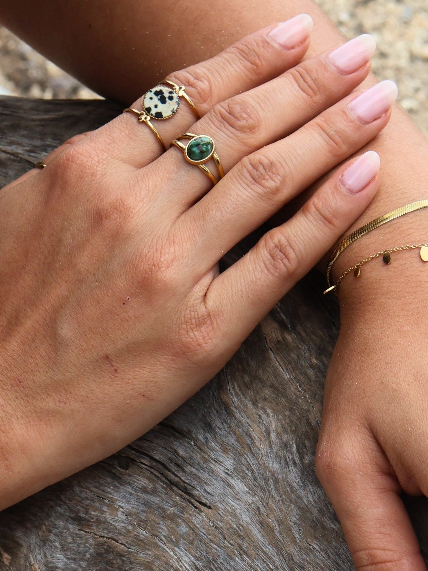 Portimao African Turquoise ring — natural stone | NOEVAH