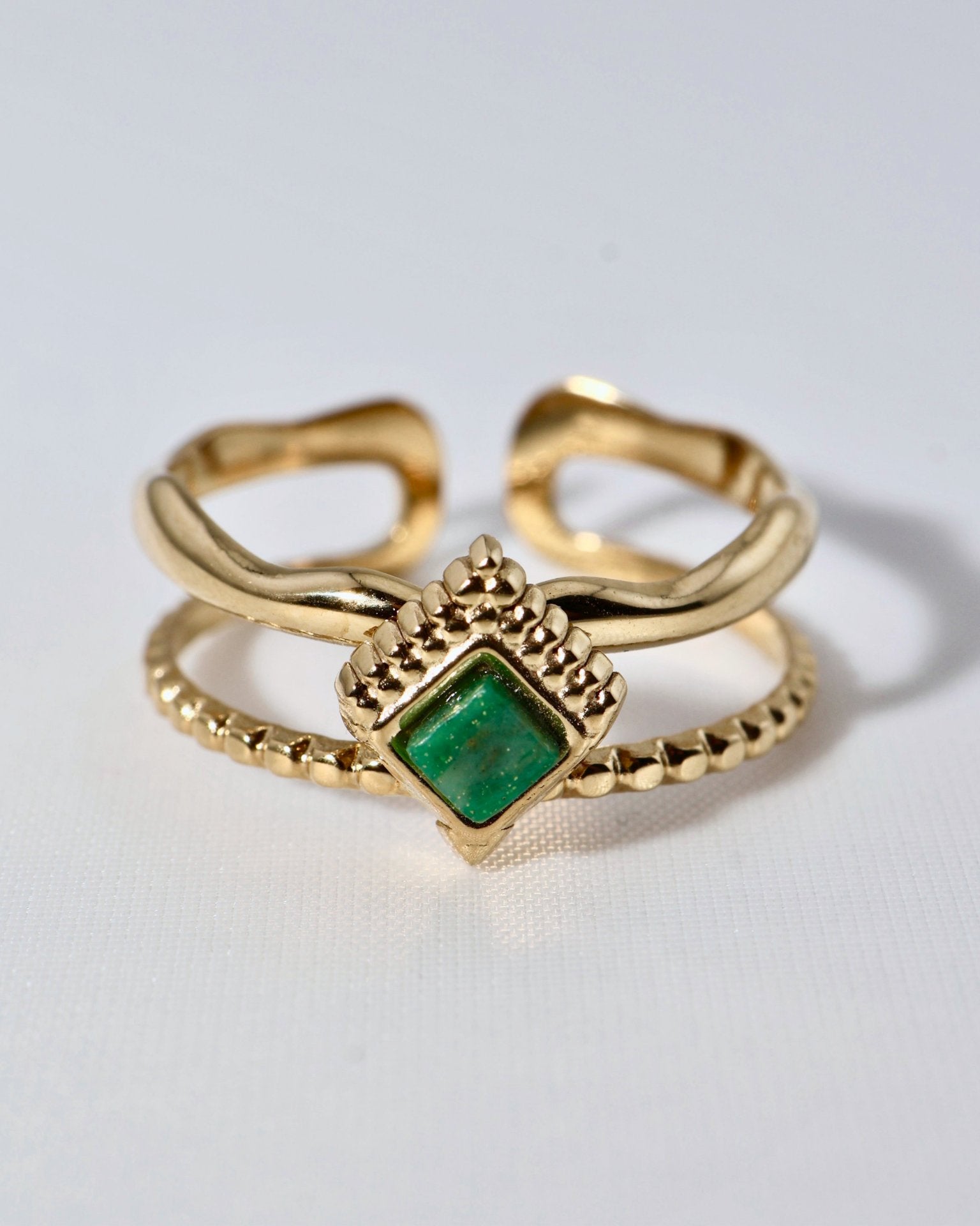 Mykonos African Jade ring — natural stone | NOEVAH