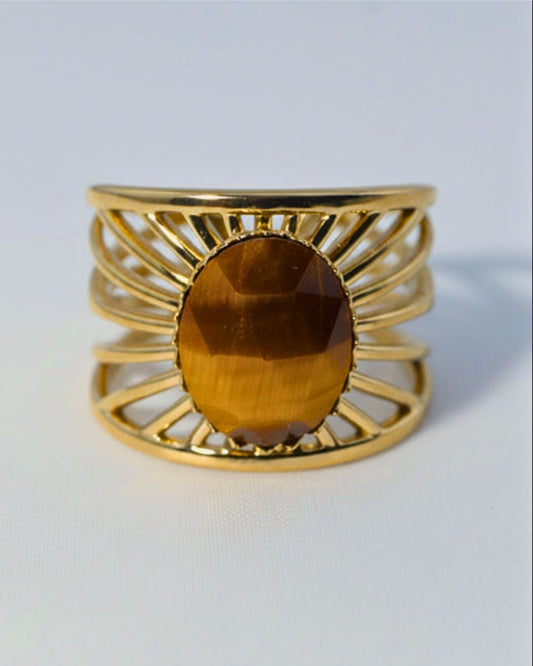 Bali Tiger Eye ring — natural stone | NOEVAH
