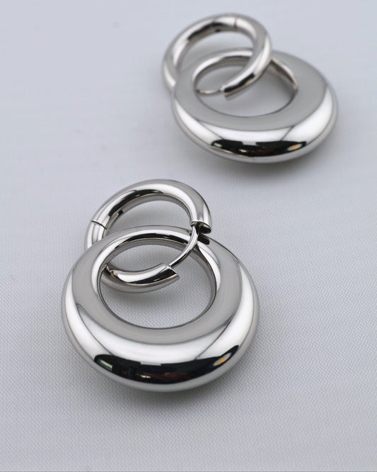 Seville Silver earrings — stainless steel | NOEVAH