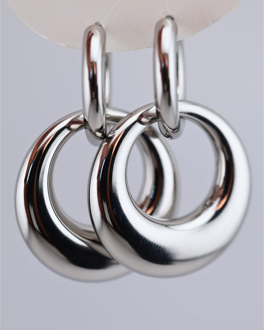 Seville Silver earrings — stainless steel | NOEVAH