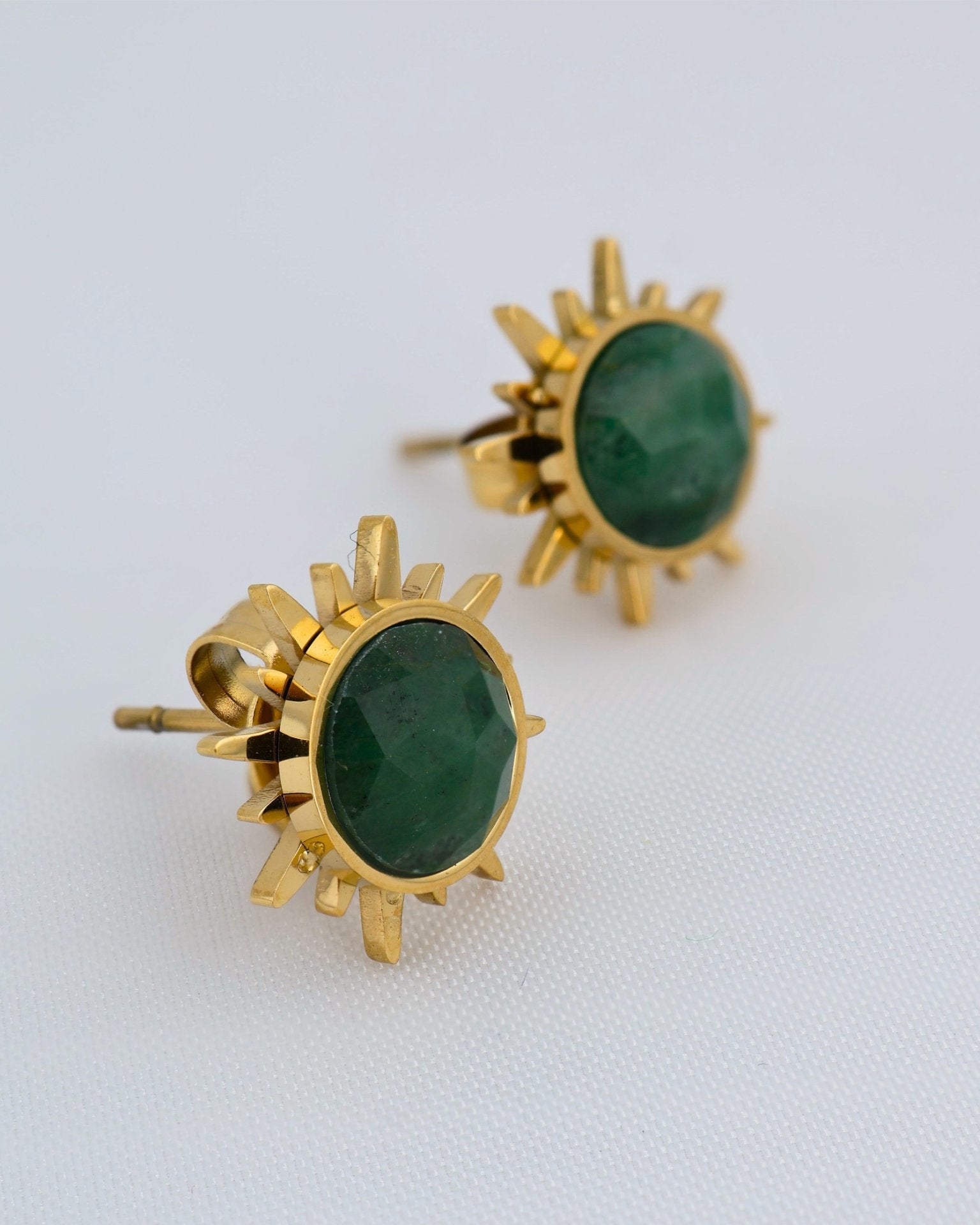 Elios African Jade earrings — natural stone | NOEVAH