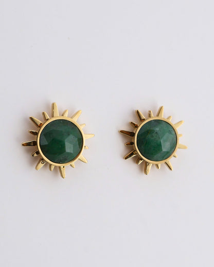Elios African Jade earrings — natural stone | NOEVAH