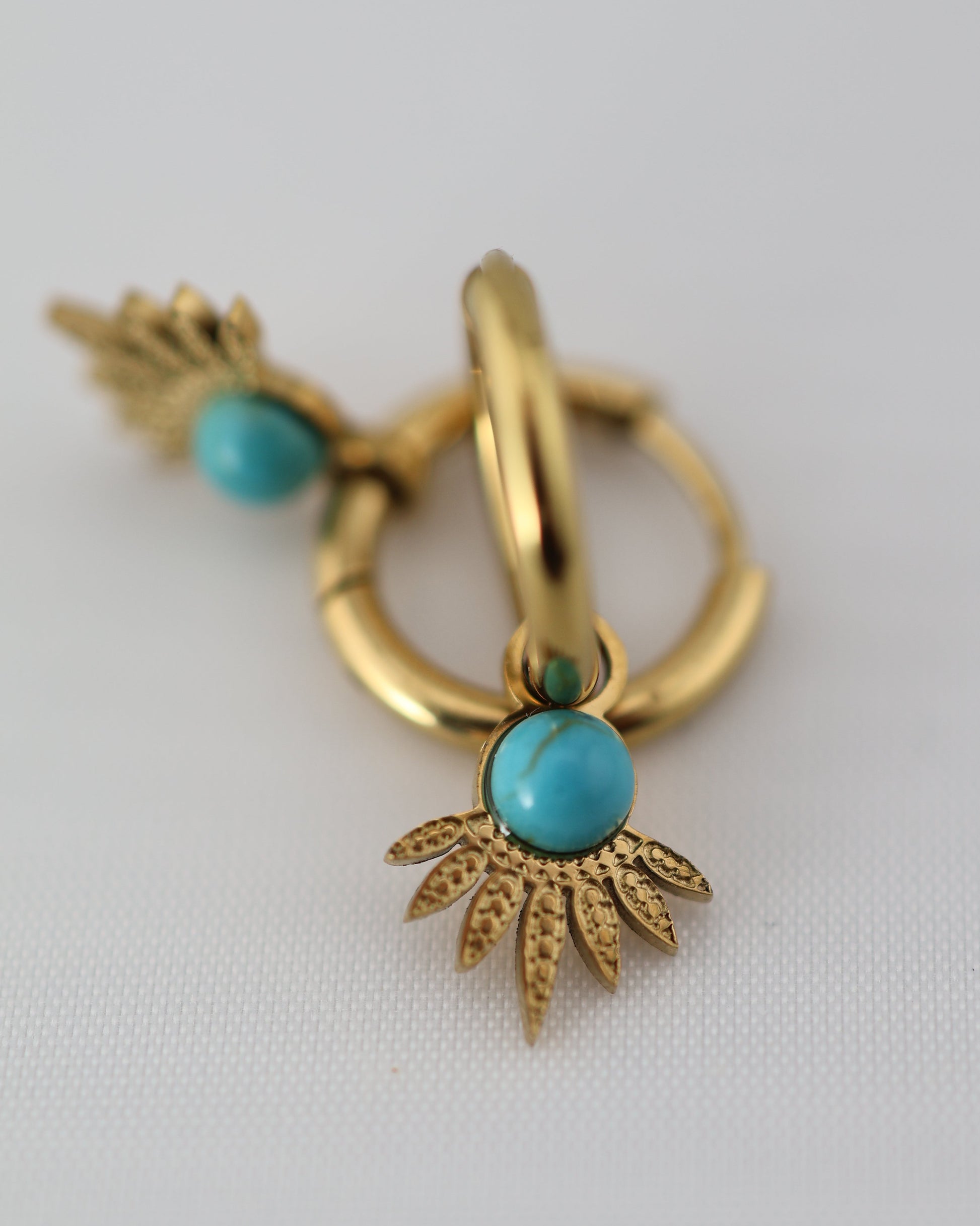 Boucles d'oreilles AURELIA turquoise africaine NOEVAH