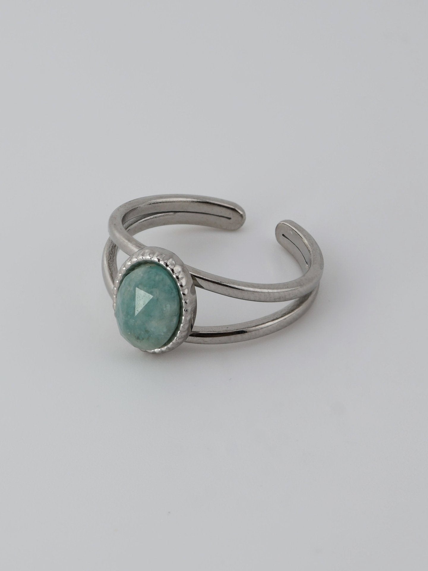 Portimao Amazonite Silver Ring
