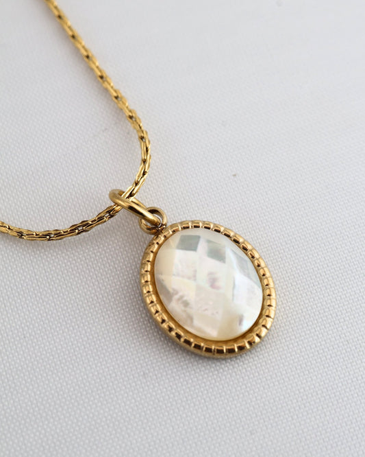 Portimao Mother of Pearls necklace — natural stone | NOEVAH