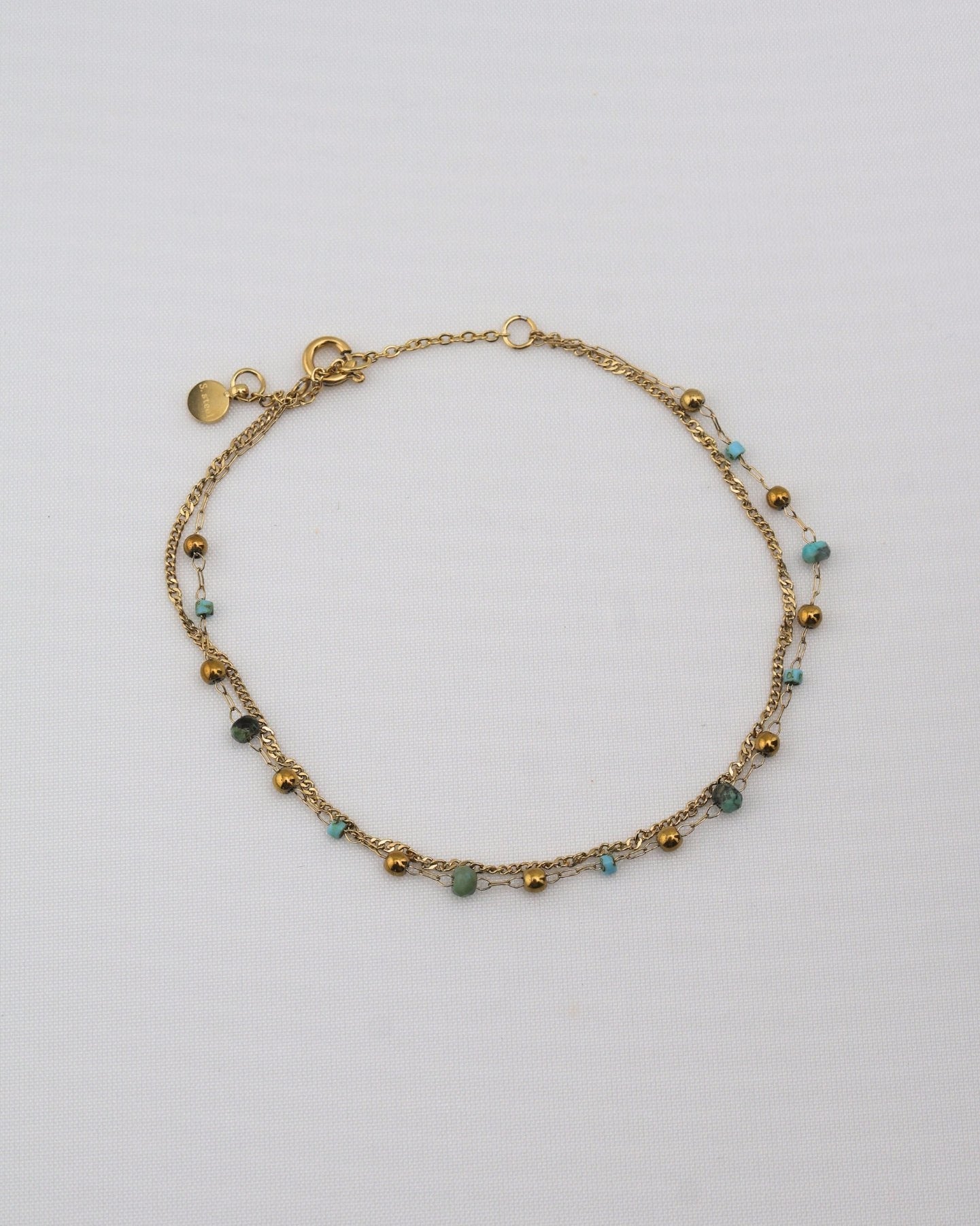 Zinnia African Turquoise bracelet — natural stone | NOEVAH