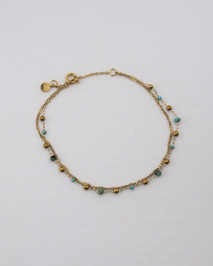 Zinnia African Turquoise bracelet — natural stone | NOEVAH