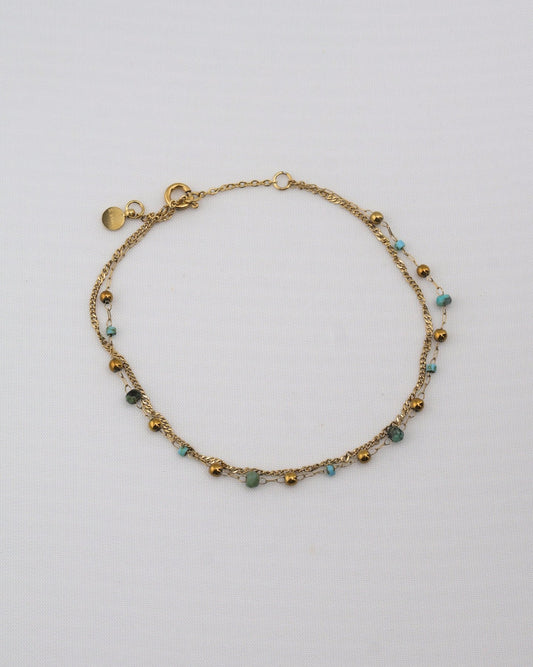 Zinnia African Turquoise bracelet — natural stone | NOEVAH