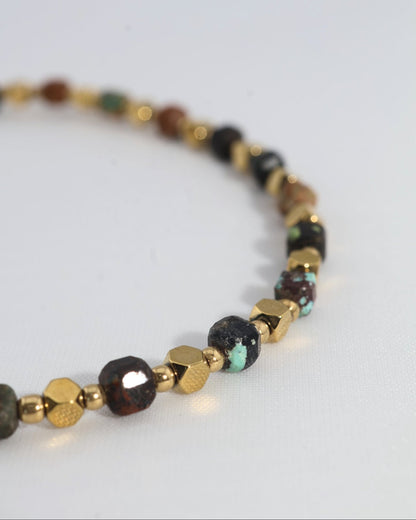 Leya African Turquoise bracelet — natural stone | NOEVAH