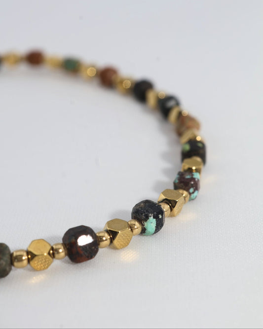 Leya African Turquoise bracelet — natural stone | NOEVAH