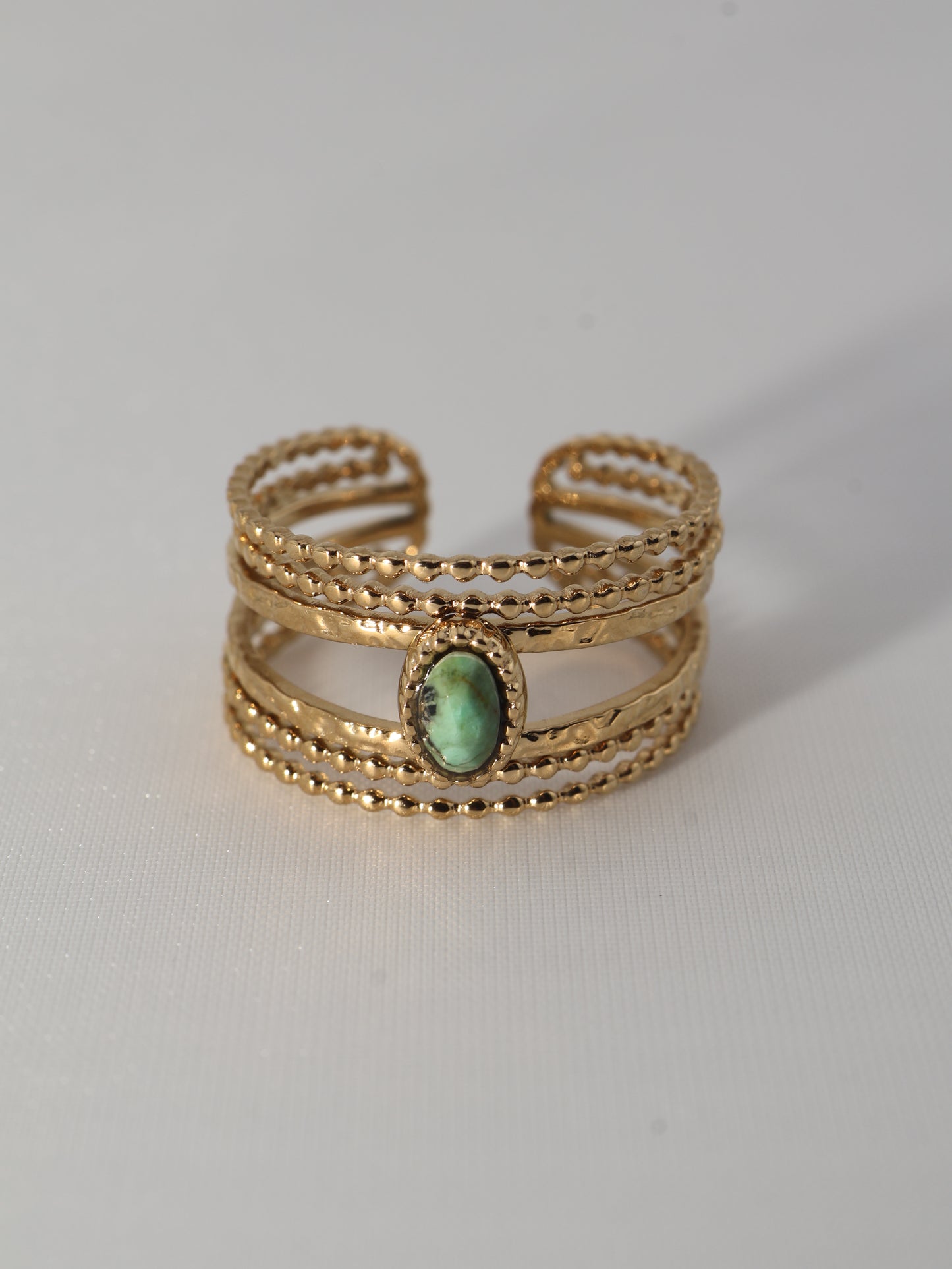 Lagos African Turquoise ring — natural stone | NOEVAH