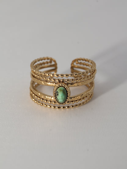 Lagos African Turquoise ring — natural stone | NOEVAH
