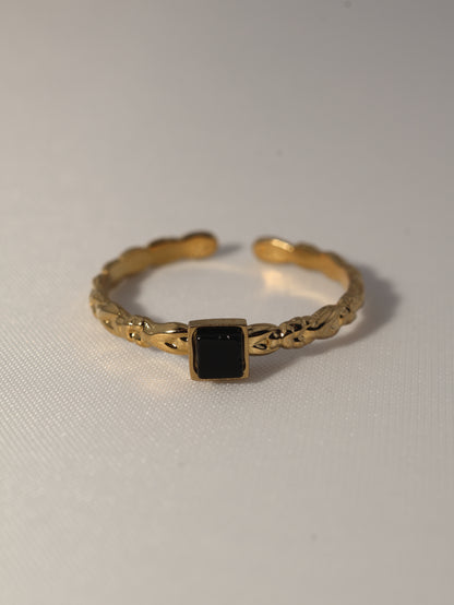 Lima Black Agate ring