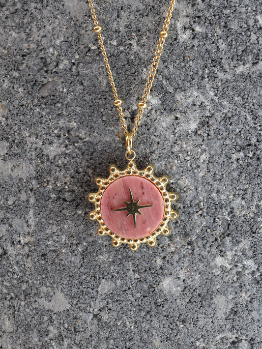 Jada Rhodochrosite necklace — natural stone | NOEVAH