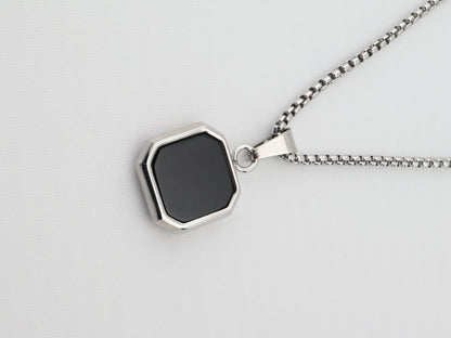 Homme Black Agate necklace — natural stone | NOEVAH