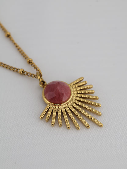 Mystic Rhodochrosite necklace — natural stone | NOEVAH