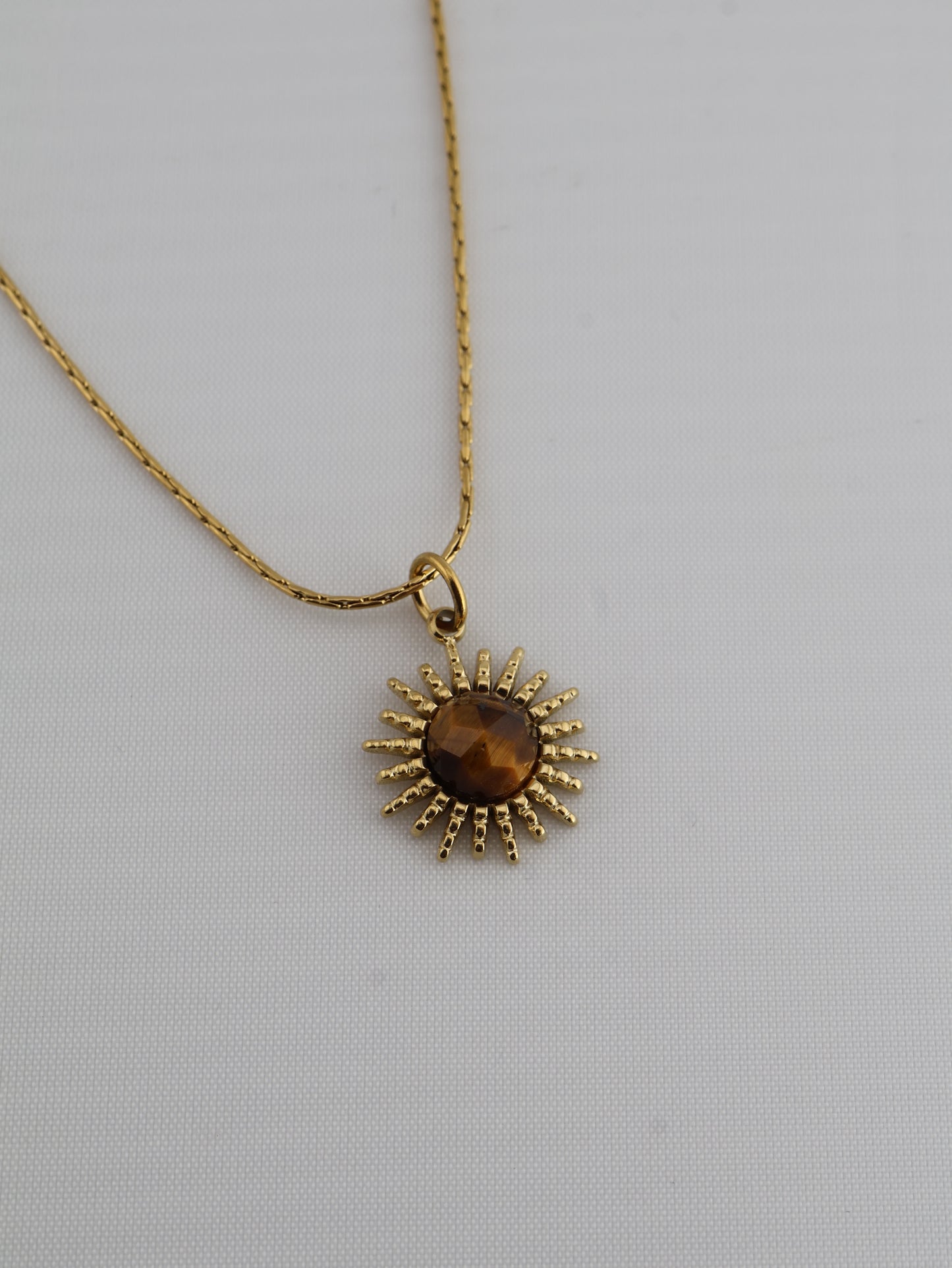 Samira Tiger Eye necklace — natural stone | NOEVAH