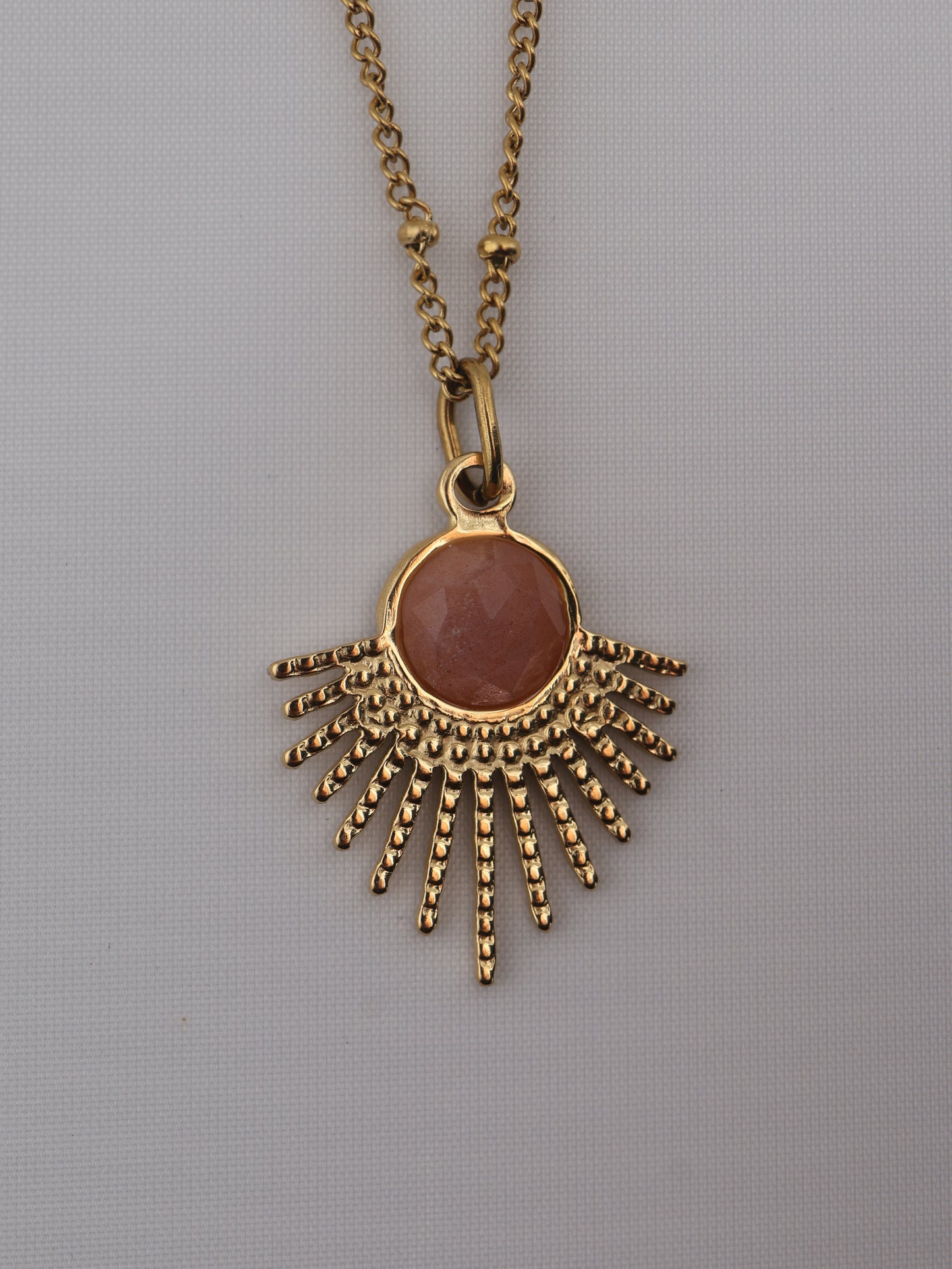 Mystic Sunstone necklace — natural stone | NOEVAH