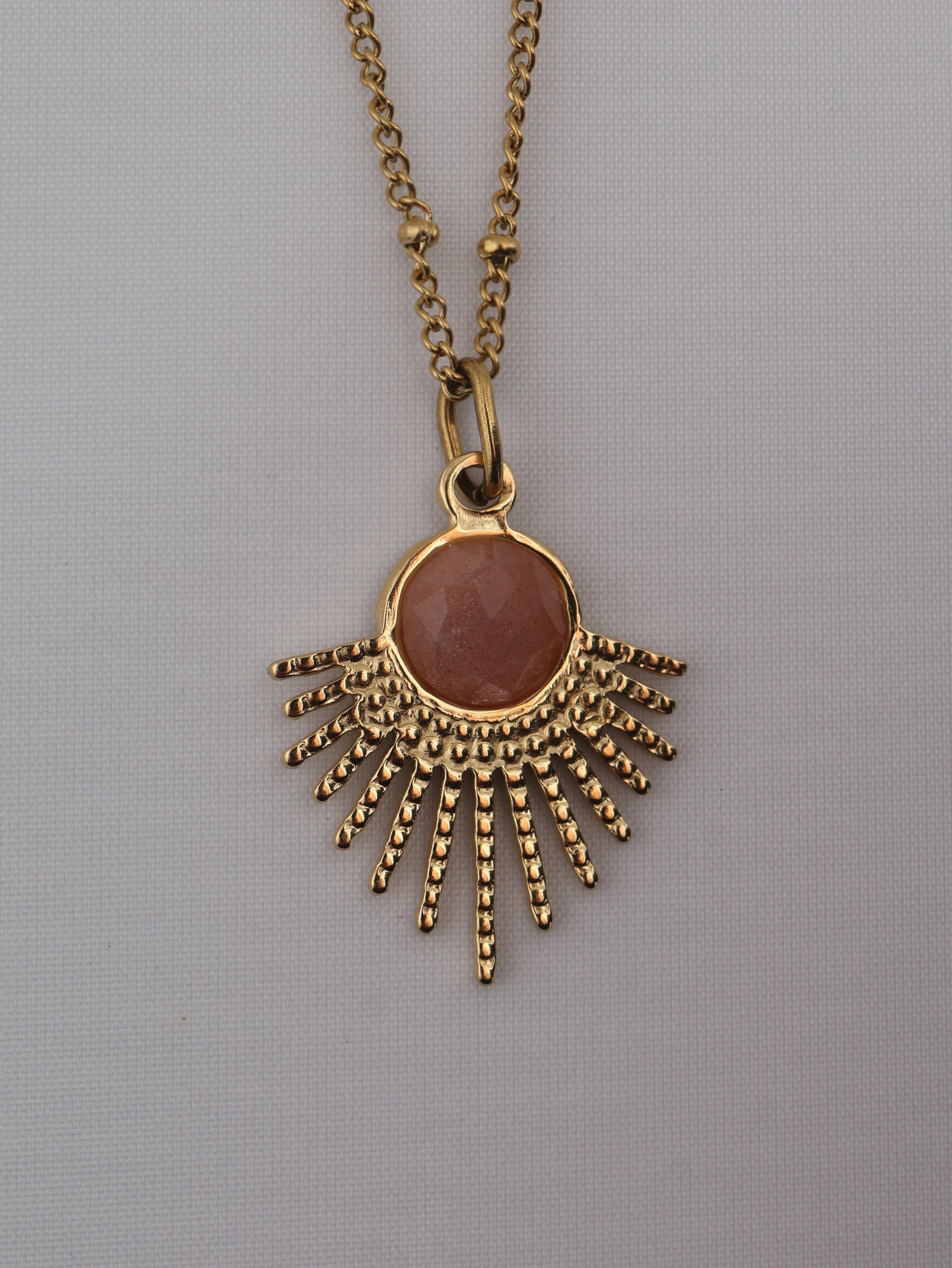 Mystic Sunstone necklace — natural stone | NOEVAH