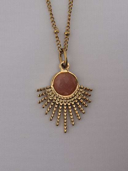 Mystic Sunstone necklace — natural stone | NOEVAH