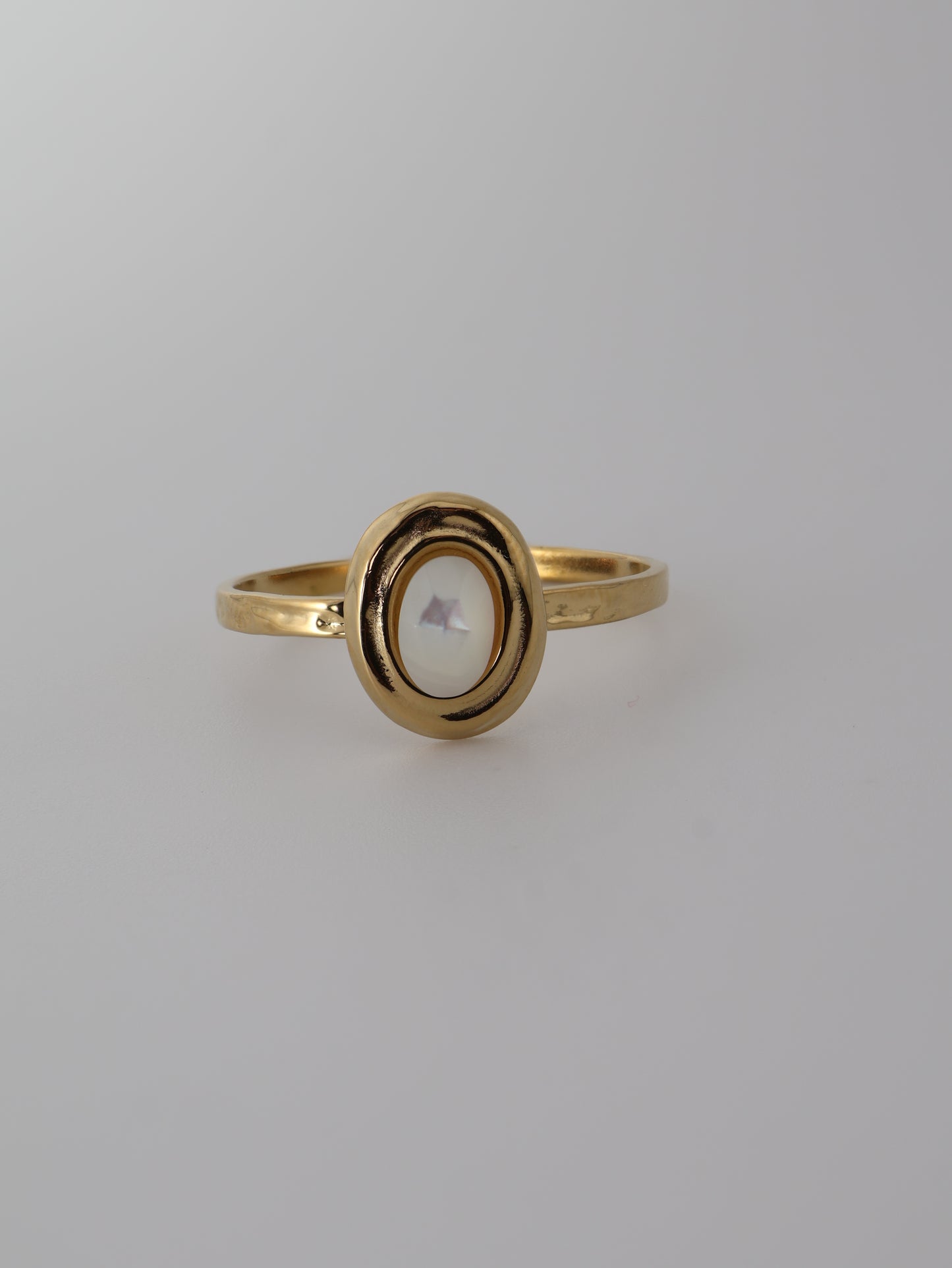 Amalya Mother of Pearls ring — natural stone | NOEVAH