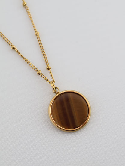Juna Tiger Eye necklace — natural stone | NOEVAH