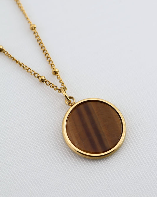 Juna Tiger Eye necklace — natural stone | NOEVAH
