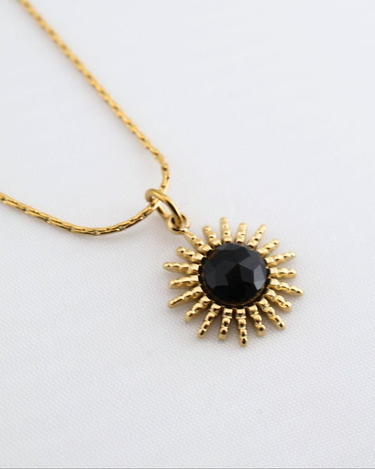 Samira Black Agate necklace — natural stone | NOEVAH