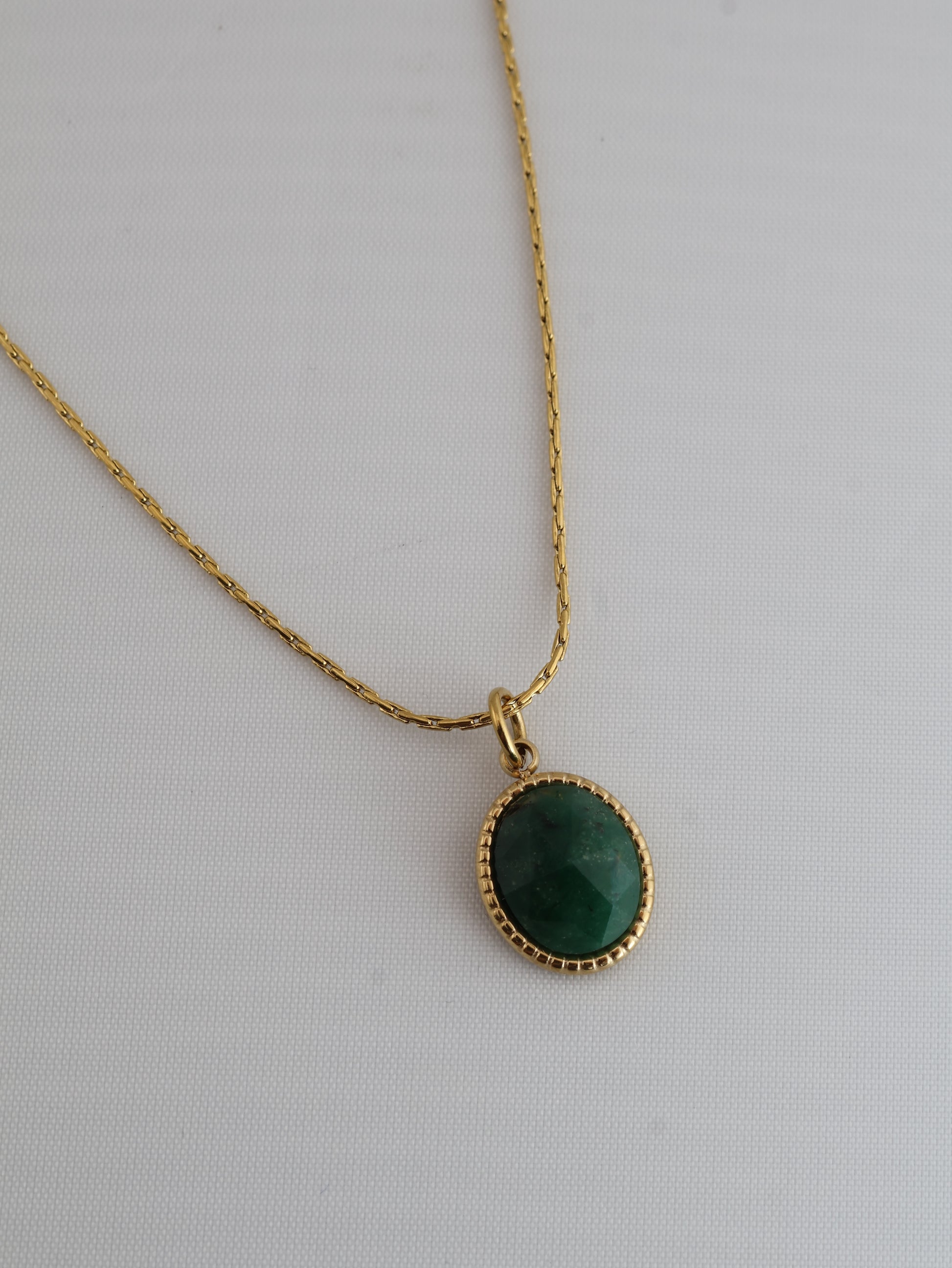 Portimao African Jade necklace — natural stone | NOEVAH