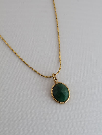 Portimao African Jade necklace — natural stone | NOEVAH
