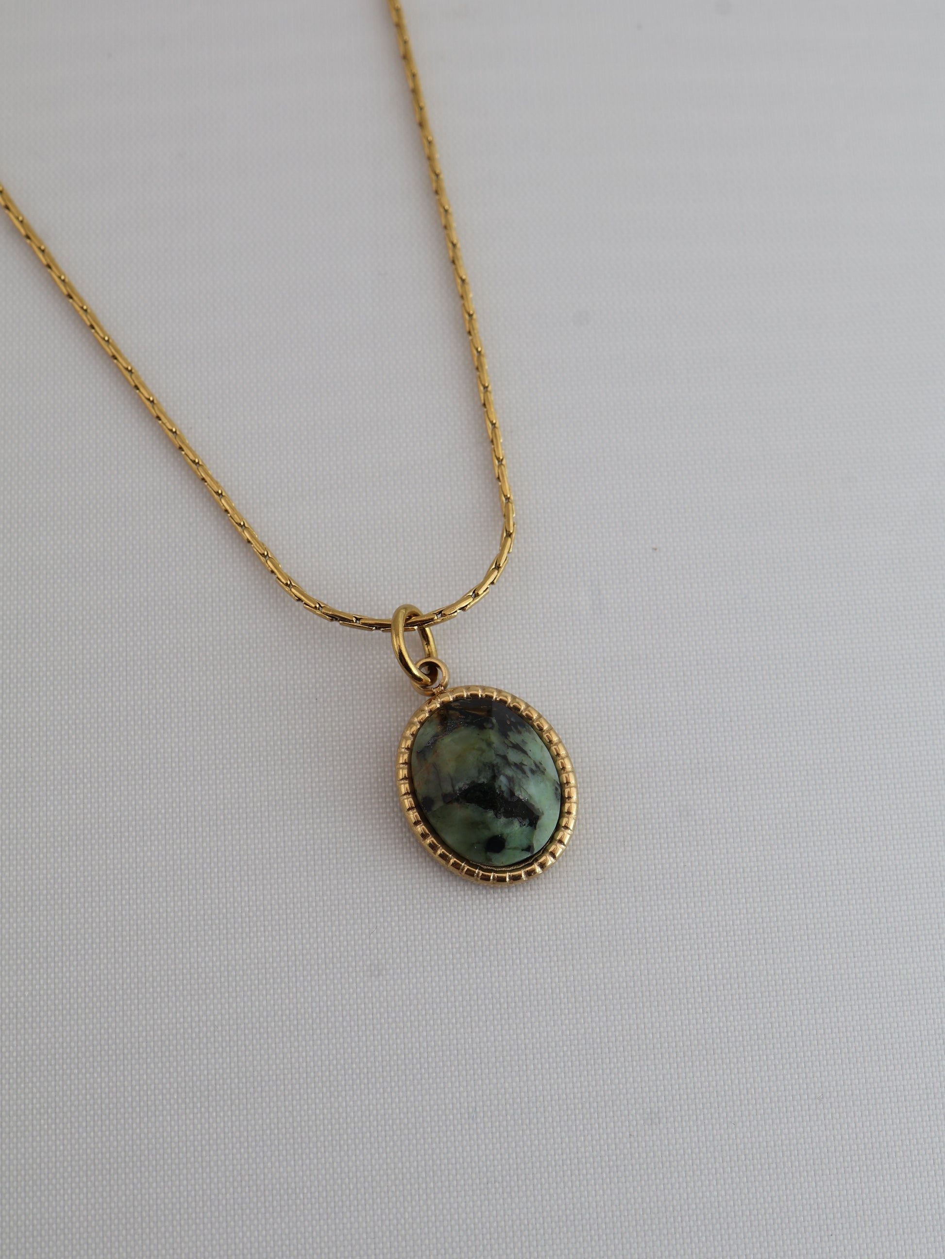 Portimao African Turquoise necklace — natural stone | NOEVAH