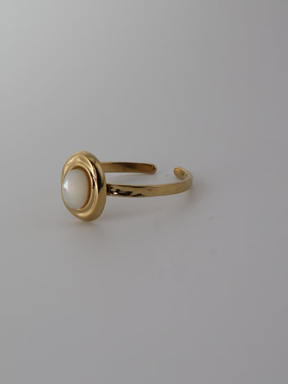 Amalya Mother of Pearls ring — natural stone | NOEVAH