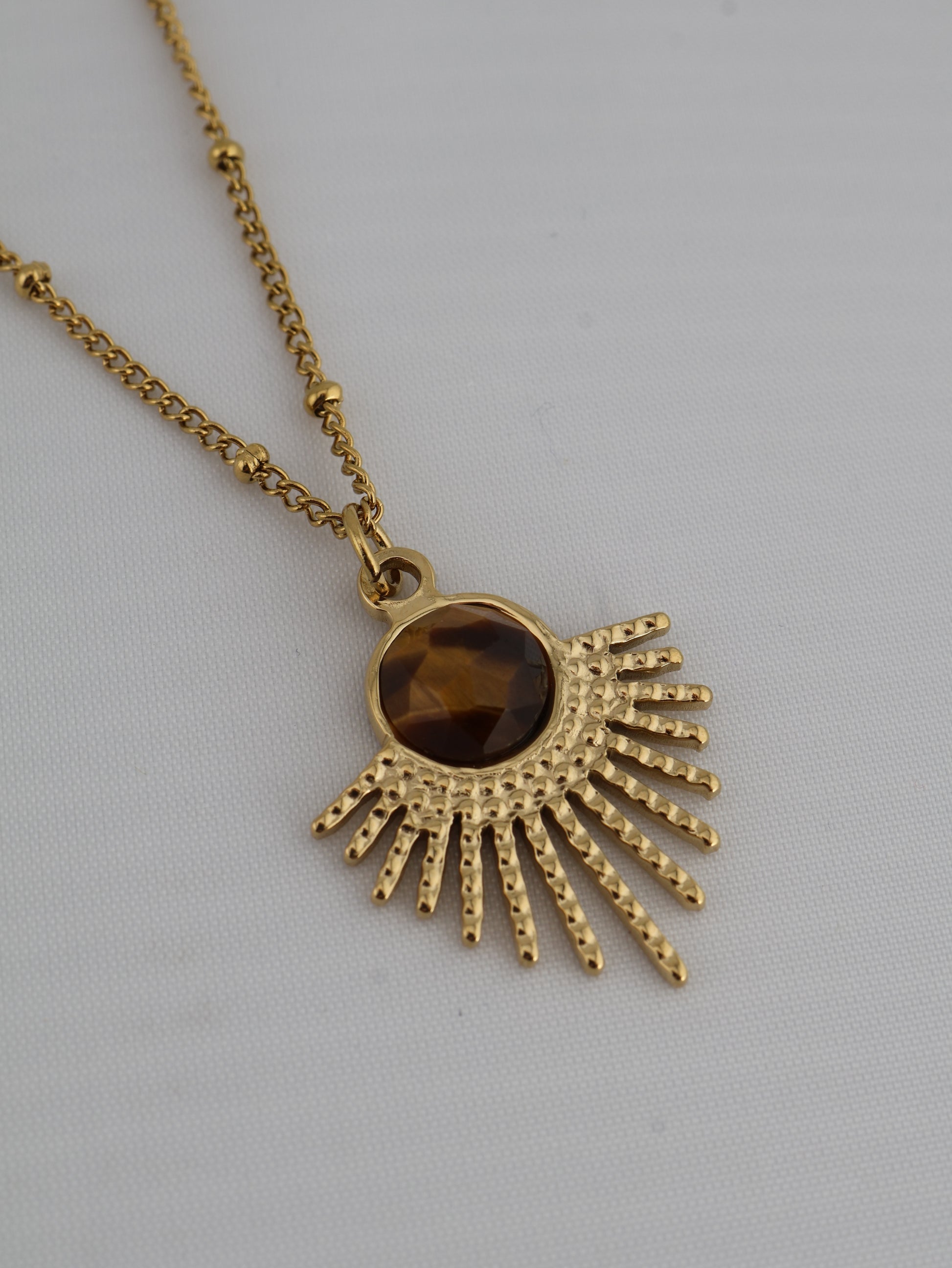 Mystic Tiger Eye necklace — natural stone | NOEVAH