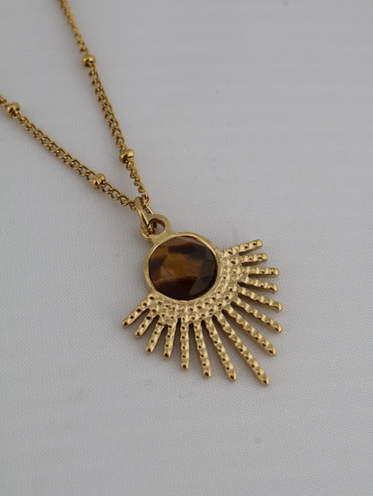 Mystic Tiger Eye necklace — natural stone | NOEVAH