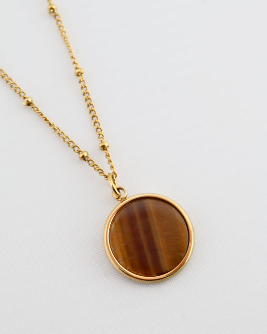 Juna Tiger Eye necklace — natural stone | NOEVAH