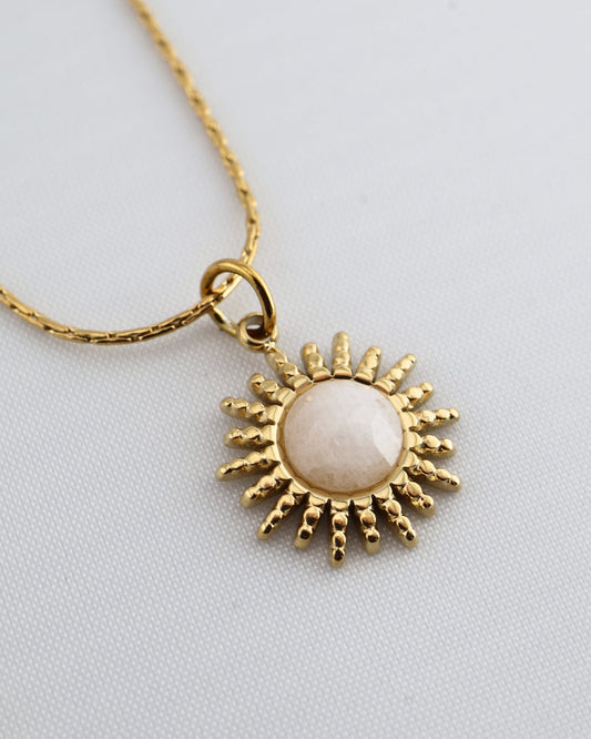 Samira White Jade necklace — natural stone | NOEVAH
