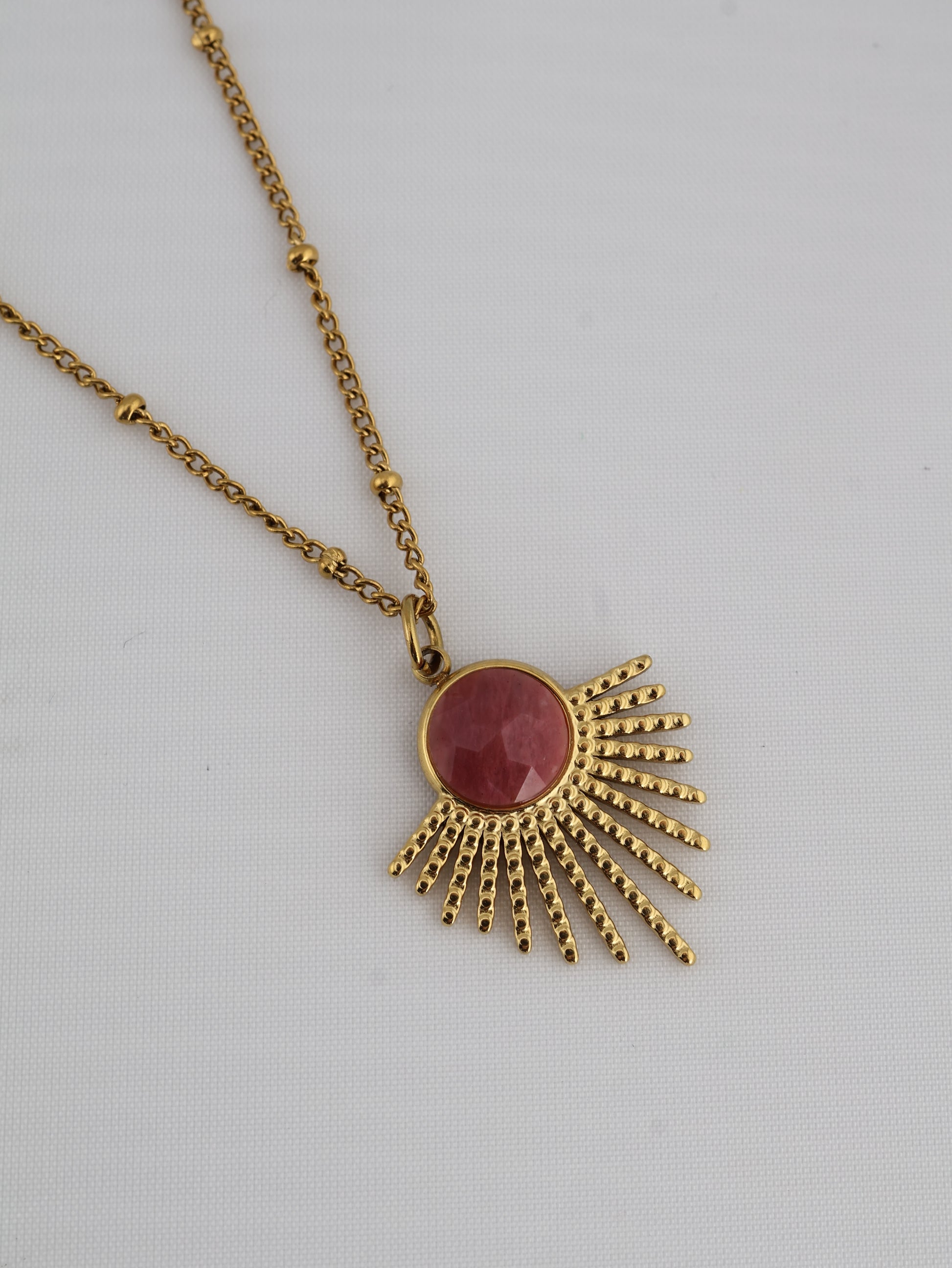 Mystic Rhodochrosite necklace — natural stone | NOEVAH