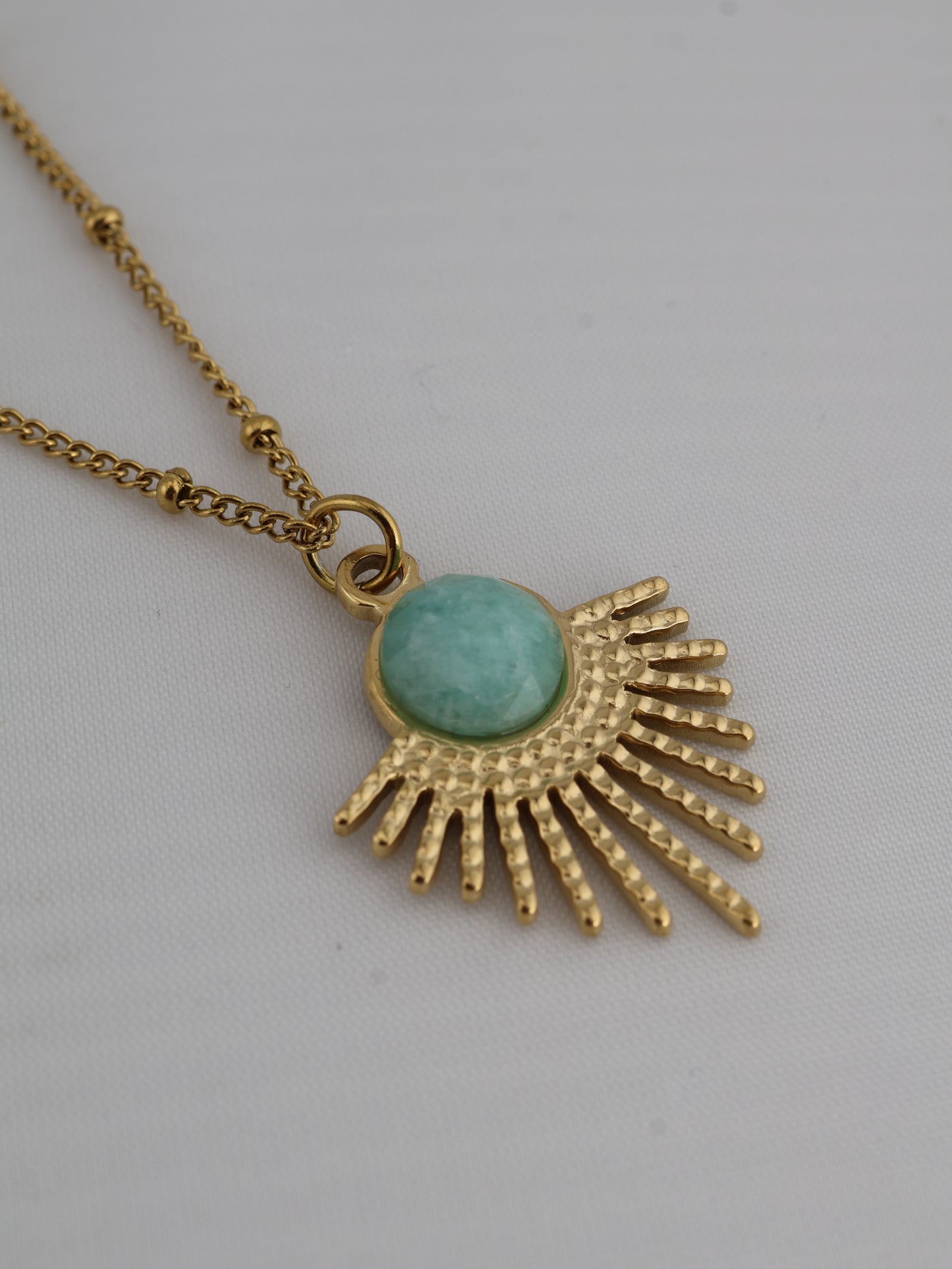 Mystic Amazonite necklace — natural stone | NOEVAH