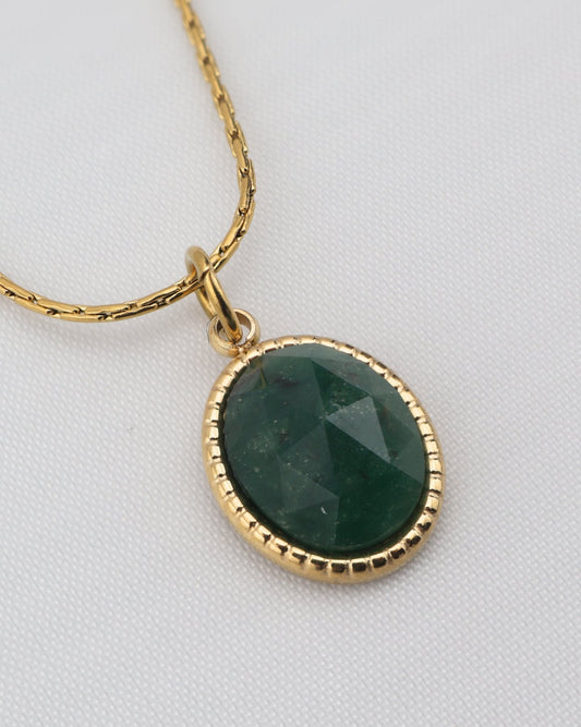 Portimao African Jade necklace — natural stone | NOEVAH