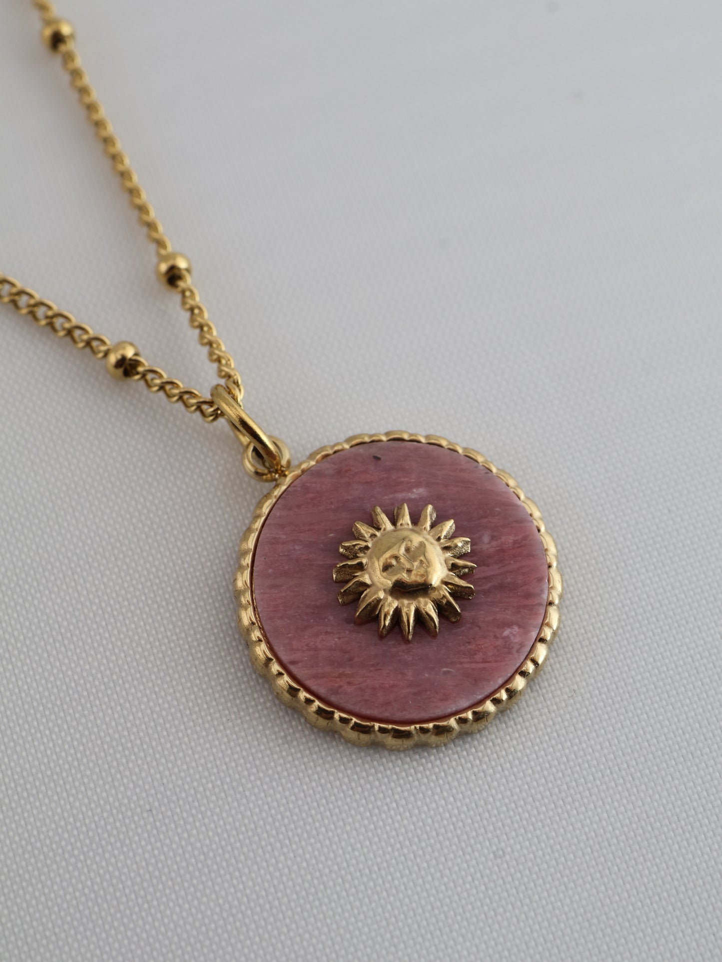 Malaga Rhodochrosite necklace — natural stone | NOEVAH
